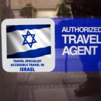 Window sticker with Israeli flag, Authorized Travel Agent, Travel Specialist Accessible Travel in Israel