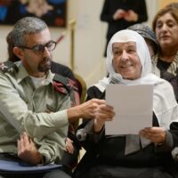 Samira and son Alaa Abu Rukun Celebrating 45th Anniversary of Yad Sarah
